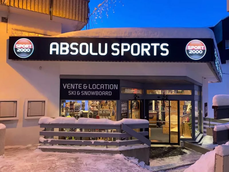 Ski hire shop Absolu Sports in 1850 Route de Reberty, Le Genepi, Les Menuires Reberty