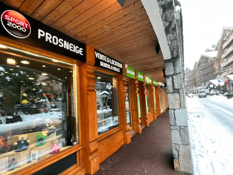 Ski hire shop Prosneige in 61, rue des Jeux Olympiques - Immeuble le tremplin, Meribel