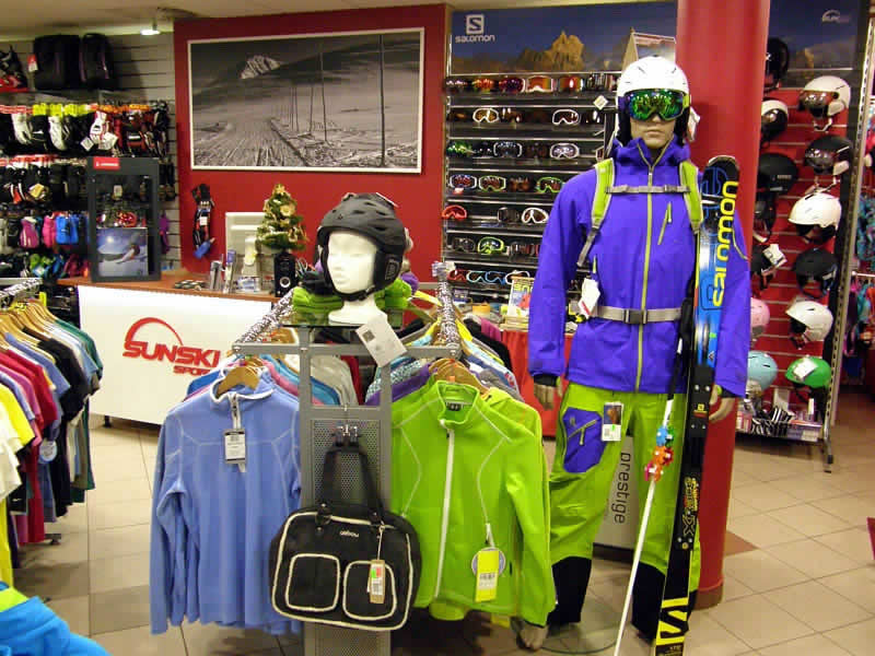 Ski hire shop Sunski in Bedrichov 22 (Pasaz Spindl), Spindleruv Mlyn