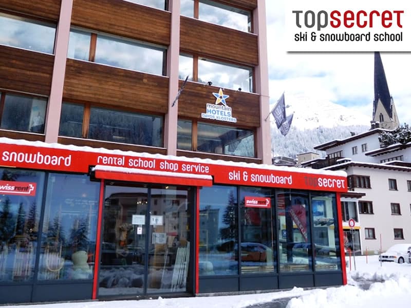 Ski hire shop Top Secret Ski- und Snowboardschule in Brämabüelstrasse 11, Davos-Platz