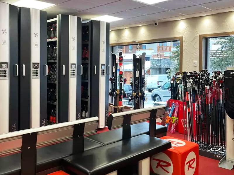 Ski hire shop Noz Sports in Centre Cial du Soleil / Plan Peisey, Peisey Vallandry