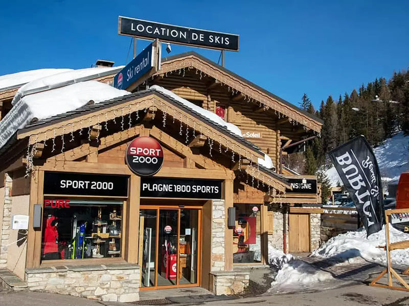 Ski hire shop Plagne 1800 Sports in Départ des pistes, La Plagne 1800