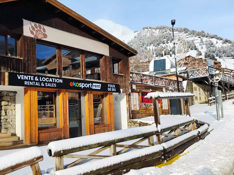 Ski hire shop Ekosport-Rent Foux de Ski in Étoile des neiges, La Foux d’Allos