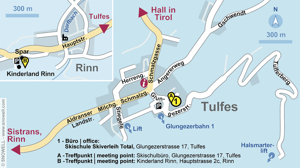 Skischule Skiverleih Total in Tulfes, Glungezerstrasse 17
