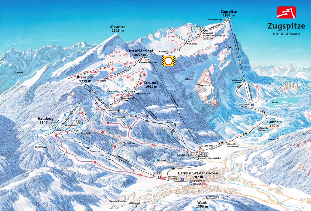 Skimap Garmisch-Partenkirchen