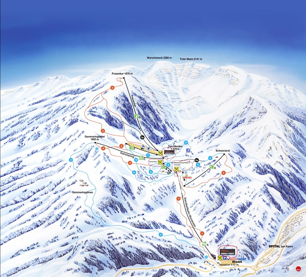 Skimap Spital am Pyhrn