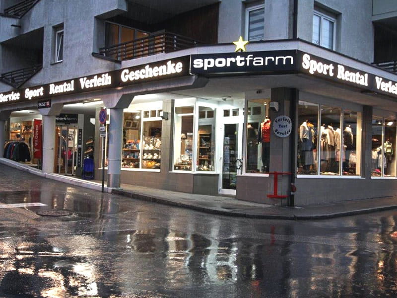 Ski hire shop Sportfarm in Riehlstrasse 1, Fulpmes