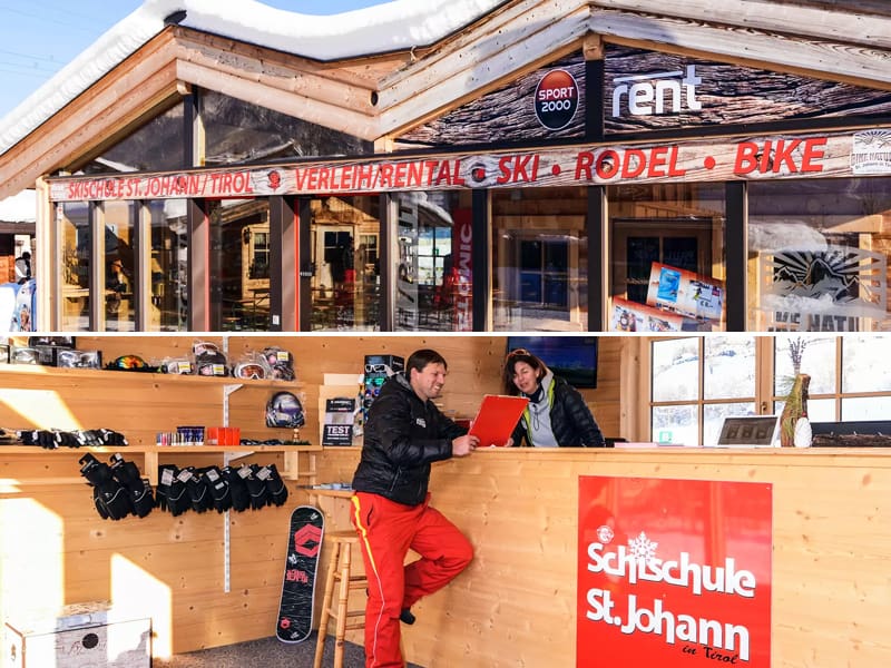 Ski hire shop Montes Ski & Bike Sport in Speckbacherstrasse 75, St. Johann i. Tirol