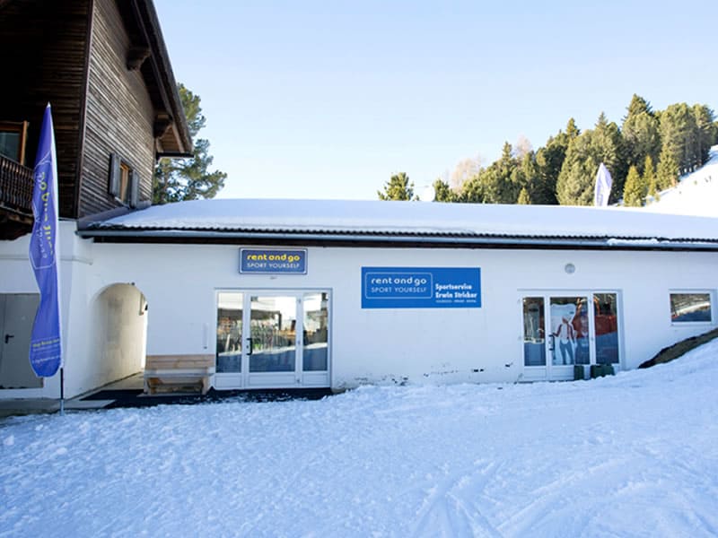 Ski hire shop Sportservice Erwin Stricker Skihütte in Talstation Gondelbahn Pfannspitz, Brixen